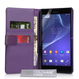 YouSave Sony Xperia T2 Ultra Leather-Effect Wallet Case - Purple