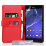 YouSave Sony Xperia T2 Ultra Leather-Effect Wallet Case - Red
