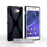 Yousave Accessories Sony Xperia M2 Silicone Gel X-Line Case - Black