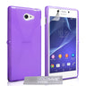 Yousave Accessories Sony Xperia M2 Silicone Gel X-Line Case - Purple
