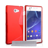 Caseflex Sony Xperia M2 Silicone Gel S-Line Case - Red