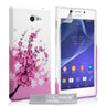 Yousave Accessories Sony Xperia M2 Floral Bee Silicone Gel Case