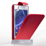 Yousave Accessories Sony Xperia M2 Leather-Effect Flip Case - Red