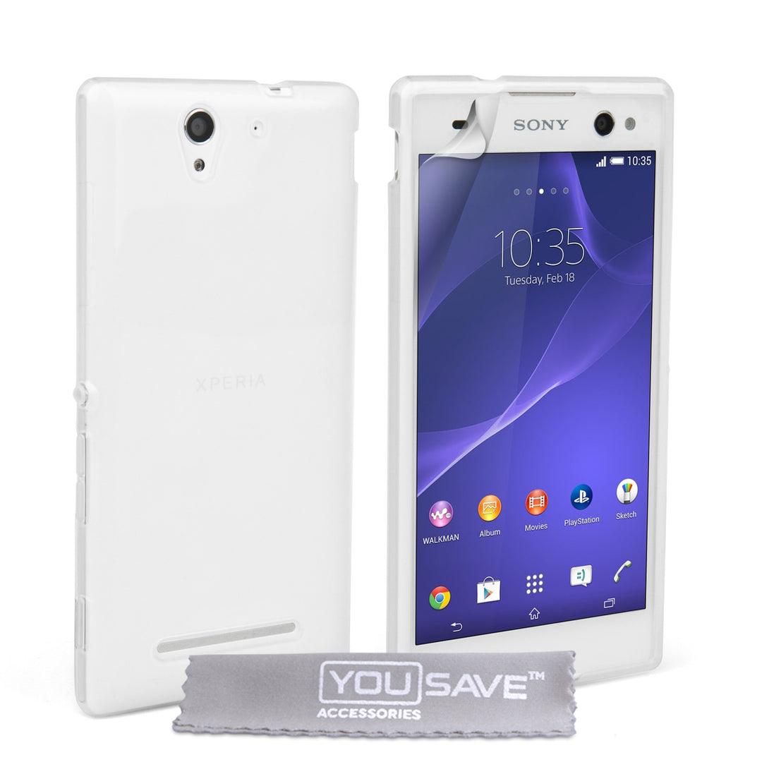 YouSave Accessories Sony Xperia C3 Silicone Gel Case - Clear