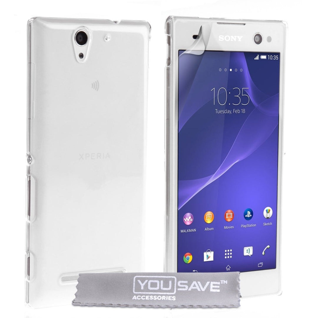 Yousave Accessories Sony Xperia C3 Hard Case - Crystal Clear - Mobile Madhouse