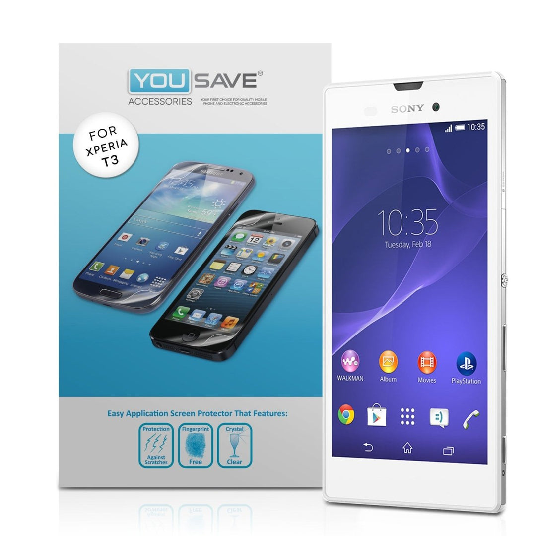 Yousave Accessories Sony Xperia T3 Screen Protectors X3 - Mobile Madhouse