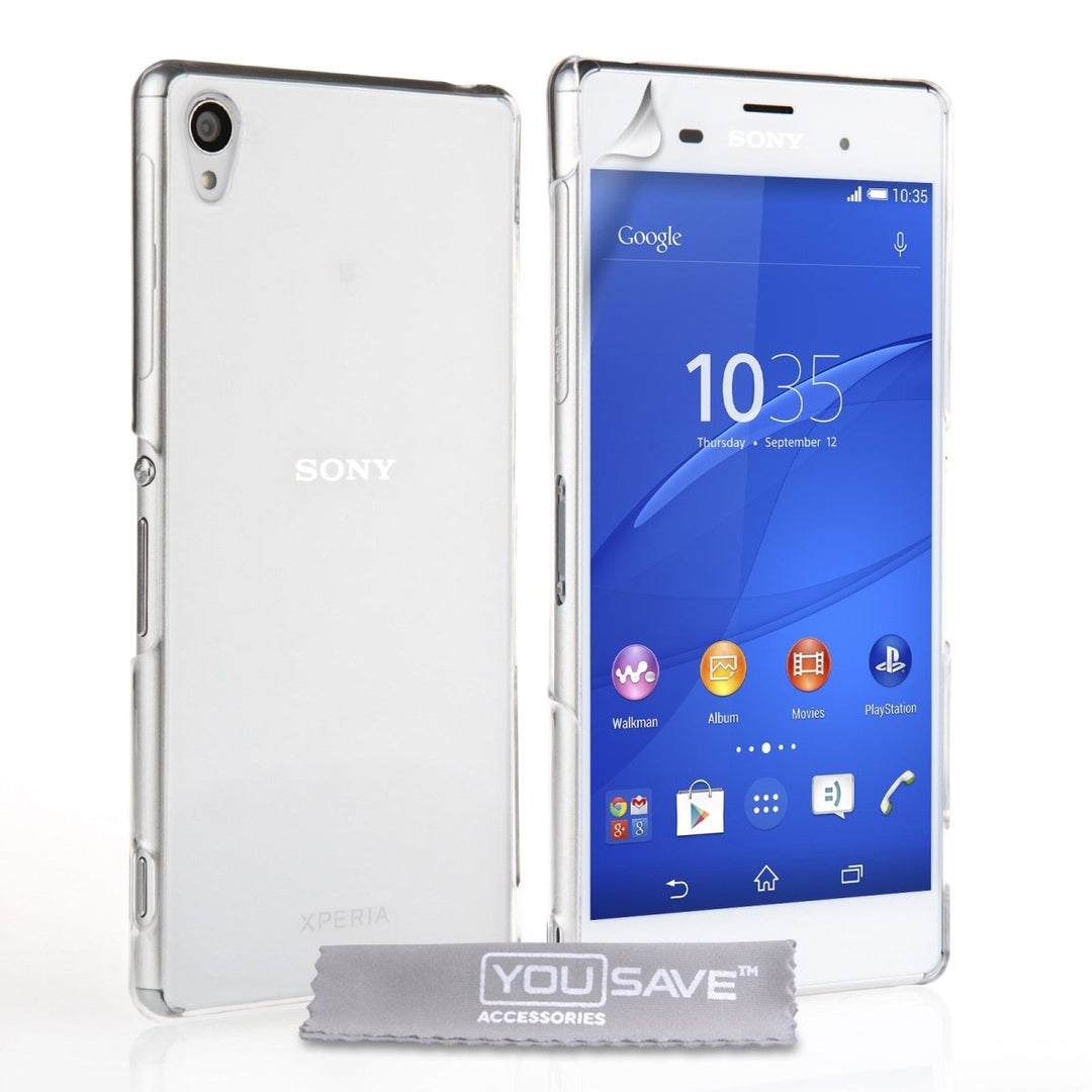 Yousave Accessories Sony Xperia Z3 Hard Case - Crystal Clear - Mobile Madhouse