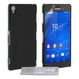 Yousave Accessories Sony Xperia Z3 Hard Hybrid Case - Black - Mobile Madhouse
