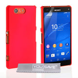 Yousave Accessories Sony Xperia Z3 Compact Hard Hybrid Case - Hot Pink - Mobile Madhouse