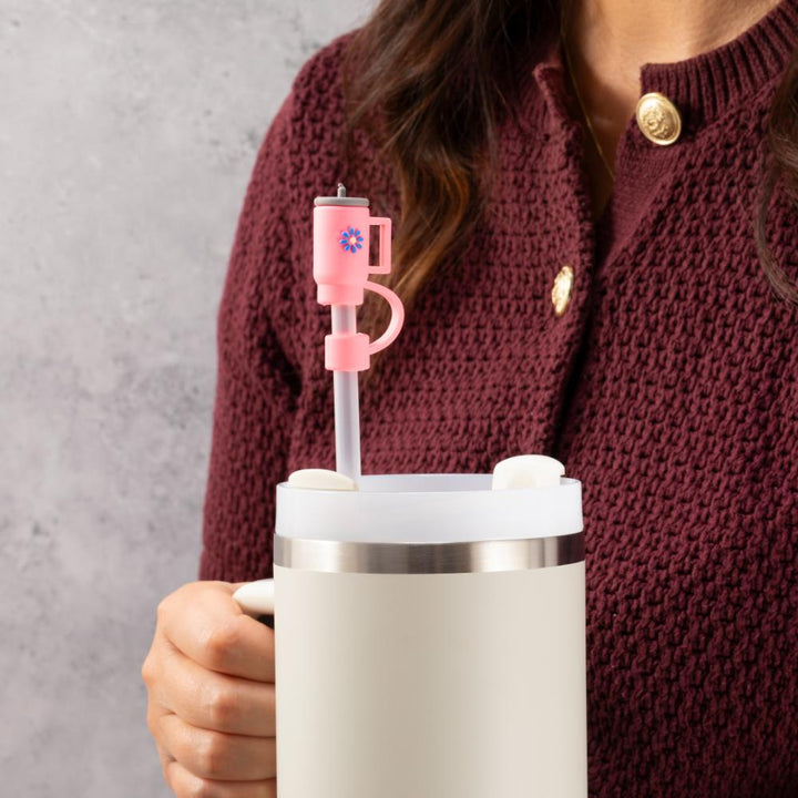 Tiny Tumbler Straw Cover Topper - Hot Pink
