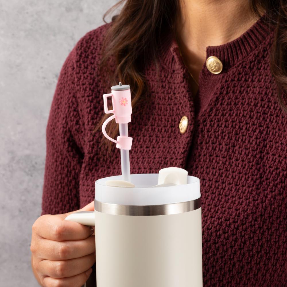 Tiny Tumbler Straw Cover Topper - Baby Pink