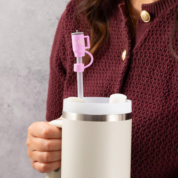 Tiny Tumbler Straw Cover Topper - Lilac - alternate view