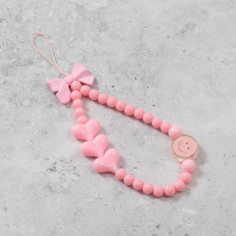 Very Pink Smiley Phone Charm Strap
