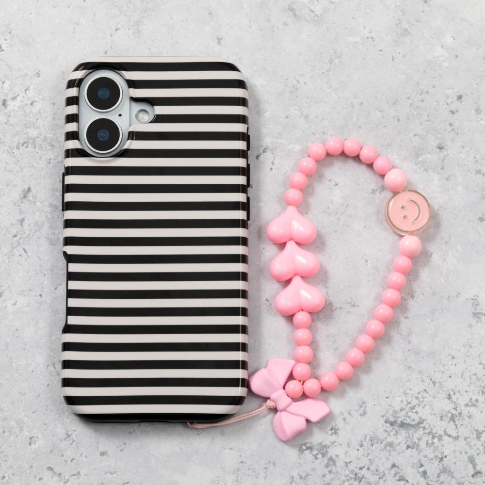 Very Pink Smiley Phone Charm Strap