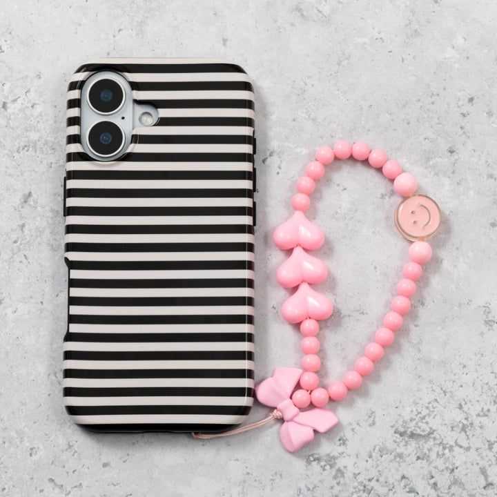 Very Pink Smiley Phone Charm Strap