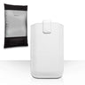 Caseflex PU Leather Auto Return Pull Tab Pouch (M) - White