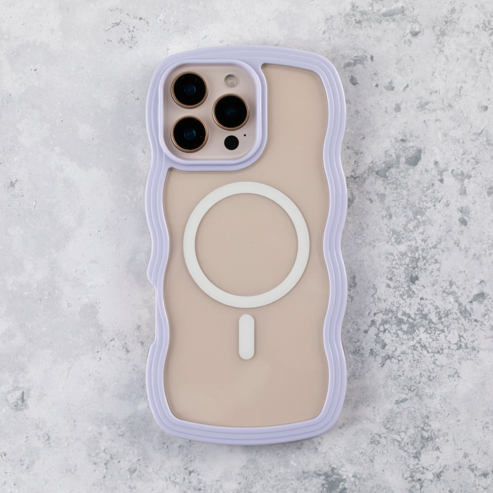 Lilac & Clear Wavy Edge MagSafe iPhone 17 Pro Case