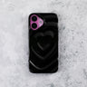 Black Ripple Heart iPhone 16 Plus Case