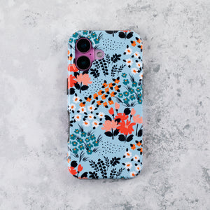 Baby Blue Floral Tough Phone Case – iPhone 14