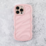 Blush Pink Wavy iPhone 17 Case Glossy & Shockproof