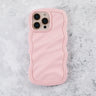 Blush Pink Wavy iPhone 17 Pro Max Case Glossy & Shockproof