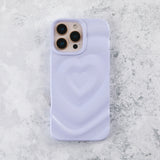Lilac Ripple Heart iPhone 16 Pro Case
