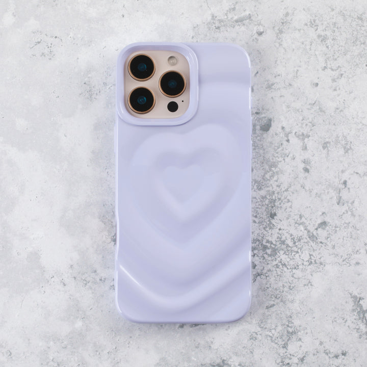 Lilac Ripple Heart iPhone 16 Pro Case