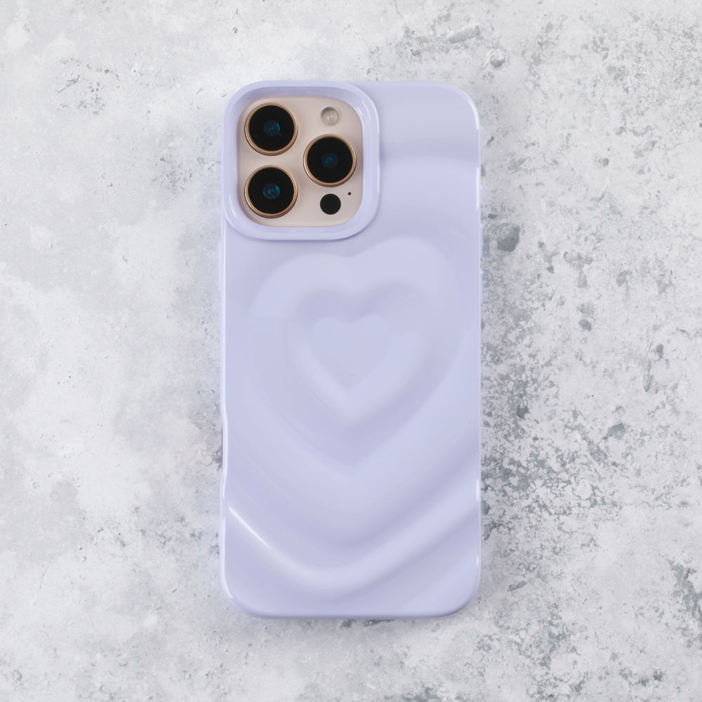 Lilac Ripple Heart iPhone 17 Pro Case