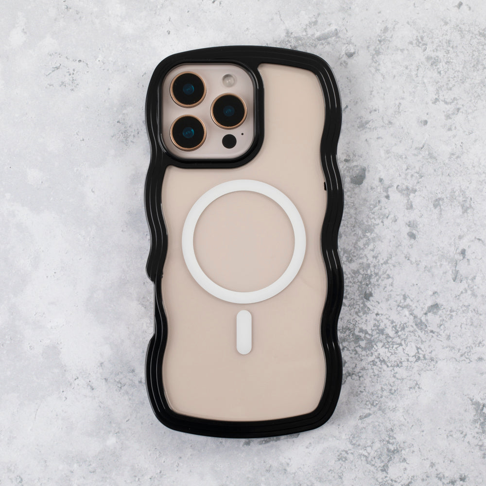 Blush Pink Wavy Matte case in warm soft pink with signature sculptured edge