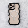 Black & Clear Wavy Edge MagSafe iPhone 16 Pro Max Case