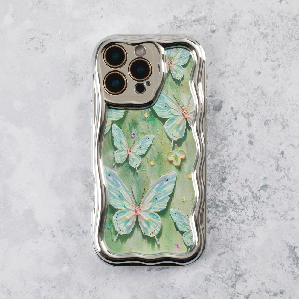 Electroplate Green Butterfly iPhone 17 Pro Case