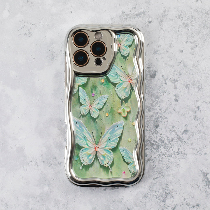 Electroplate Green Butterfly iPhone 17 Pro Case