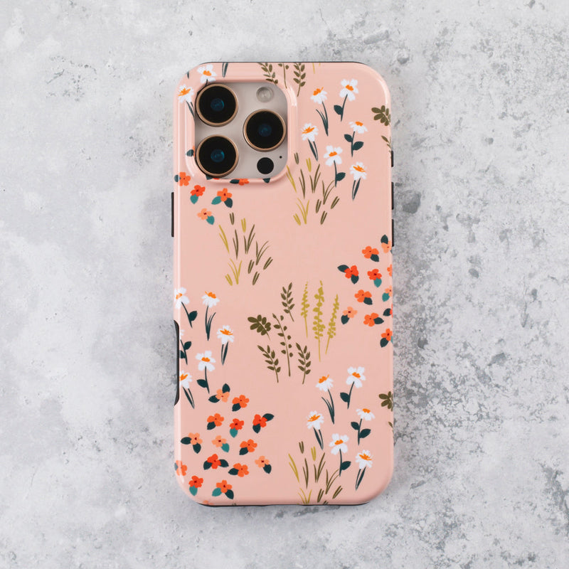 Blush Pink Floral Tough Phone Case  iPhone 17 