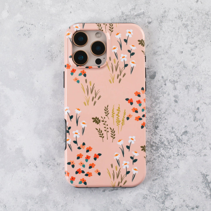 Blush Pink Floral Tough Phone Case  iPhone 17 Pro Max