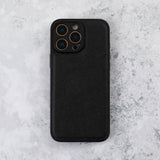 Black Lychee Vegan Leather iPhone 17 Pro Max Case
