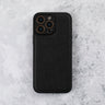 Black Lychee Vegan Leather iPhone 17 Pro Max Case