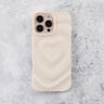 Ivory White Ripple Heart iPhone 17 Air Case