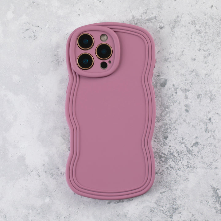 Raspberry Wavy iPhone 16 Pro Case – Matte & Shockproof