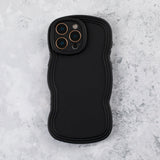 Jet Black Wavy iPhone 17  Case  Matte & Shockproof