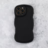 Jet Black Wavy iPhone 17 Pro Case  Matte & Shockproof