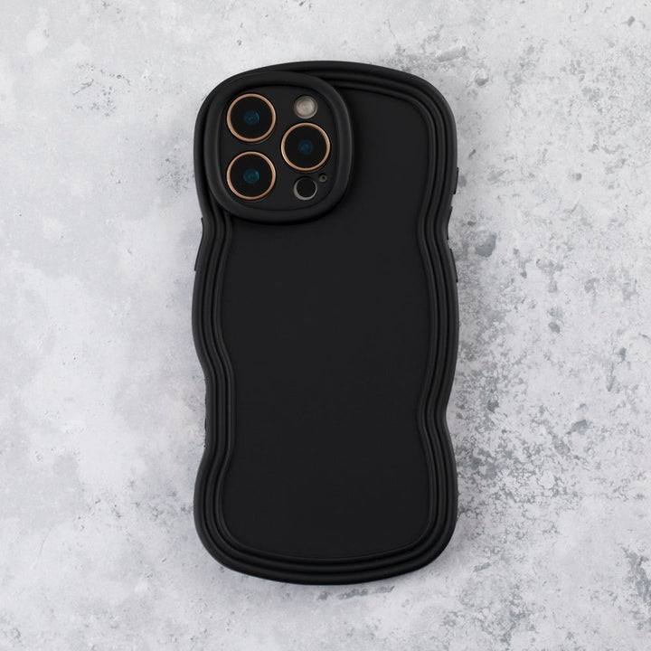 Jet Black Wavy iPhone 17 Air  Case  Matte & Shockproof