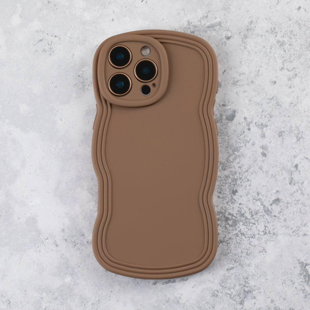 Mocha Wavy iPhone 17 Pro Max Case  Matte & Shockproof