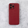 Burgundy Vegan Leather iPhone 17 Pro Max Case