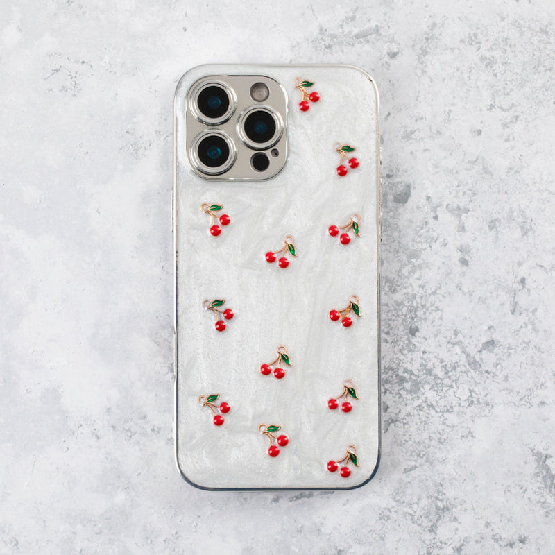 Cherry Luxe Pearl iPhone 17 Pro Max Case