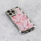 Electroplate Pink Butterfly iPhone 17 Case