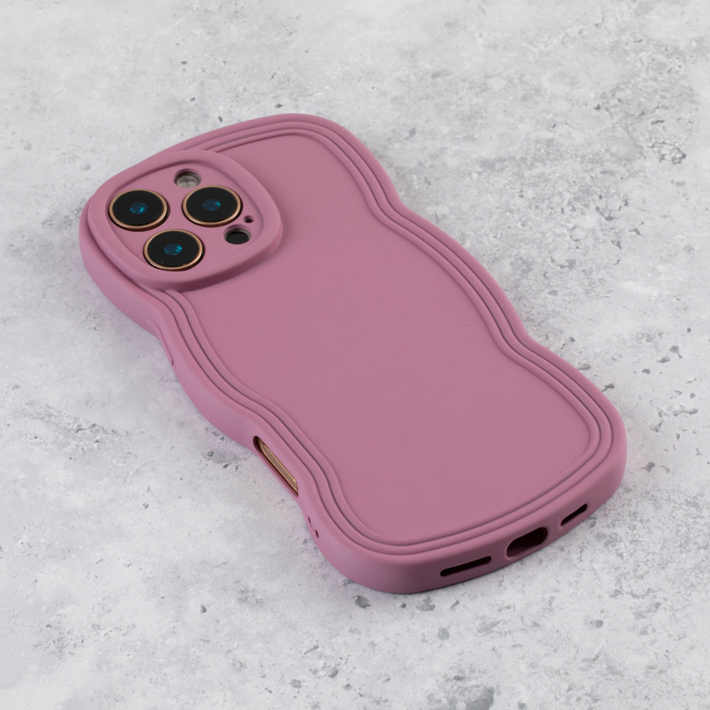 Raspberry Wavy iPhone 16 Pro Case – Matte & Shockproof