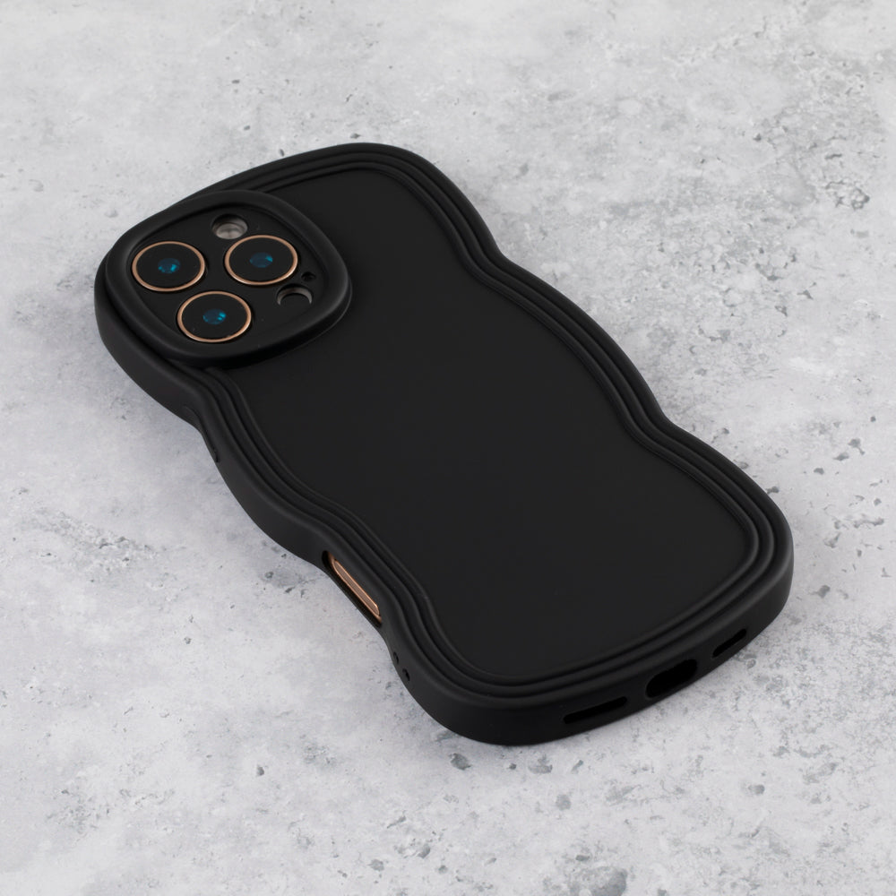 Jet Black Wavy iPhone 17 Air Case  Matte & Shockproof