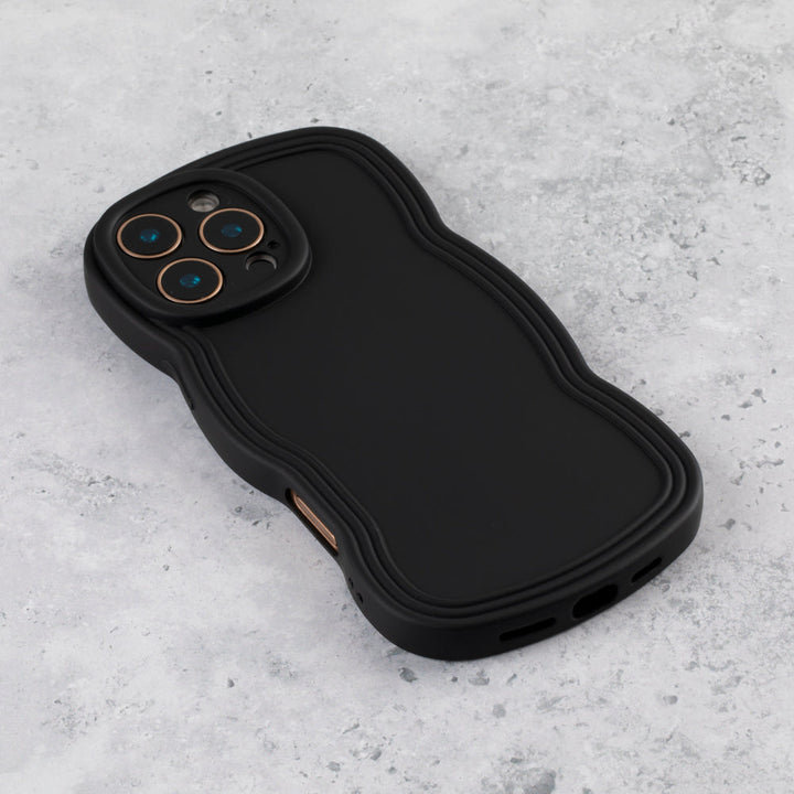 Jet Black Wavy iPhone 17 Air Case  Matte & Shockproof