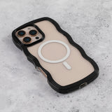 Black & Clear Wavy Edge MagSafe iPhone 17 Pro Max Case