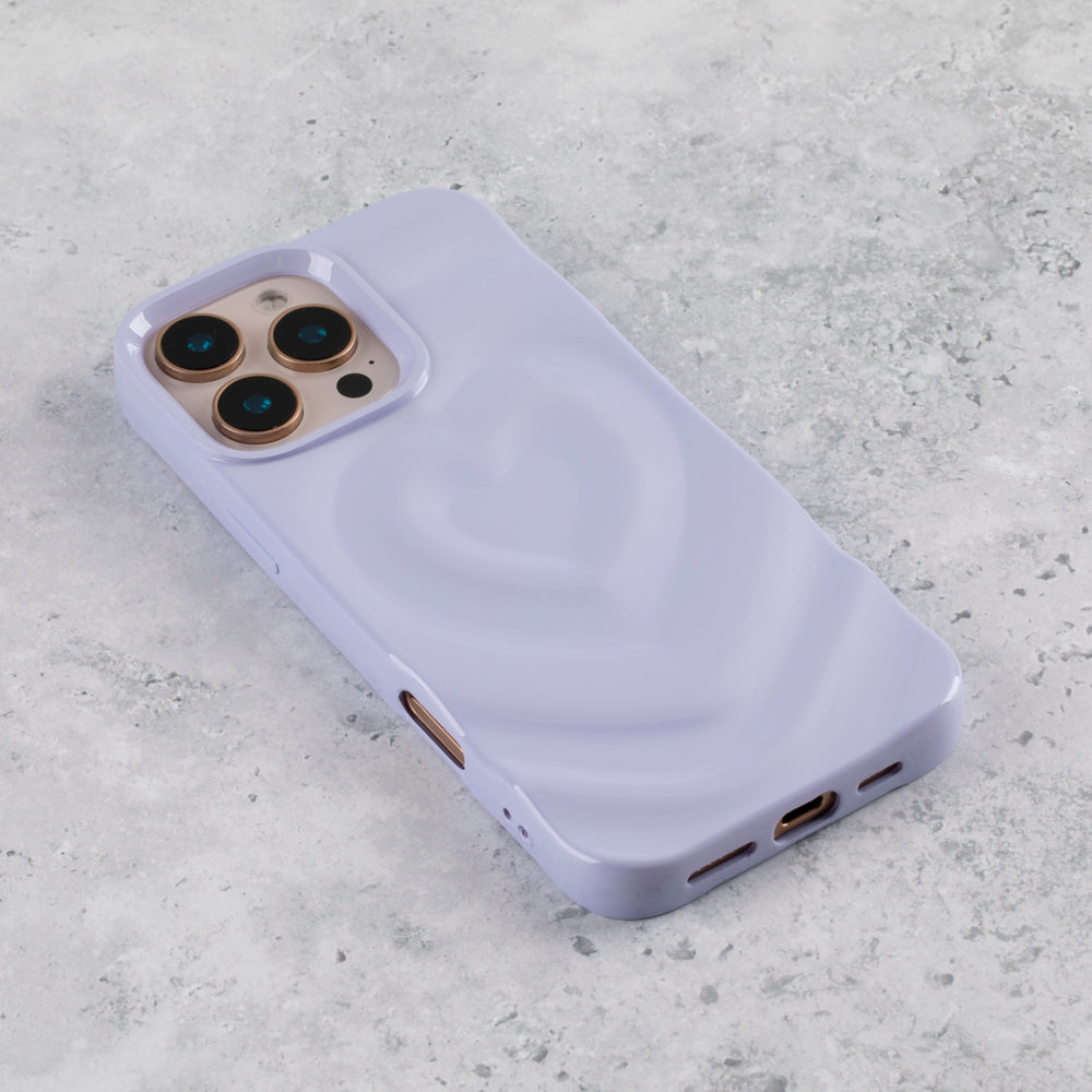 Lilac Ripple Heart iPhone 17 Pro Case